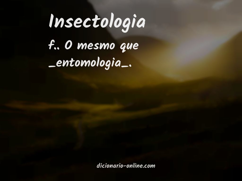 Significado de insectologia