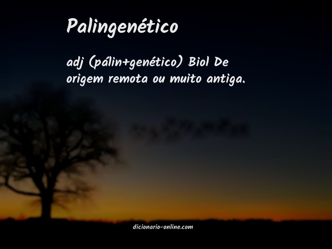 Significado de palingenético