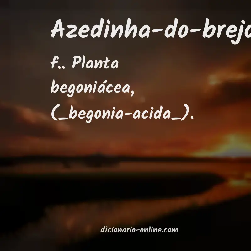 Significado de azedinha-do-brejo