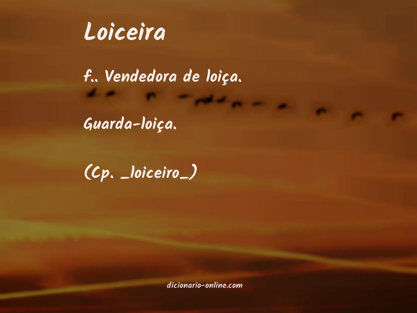 Significado de loiceira