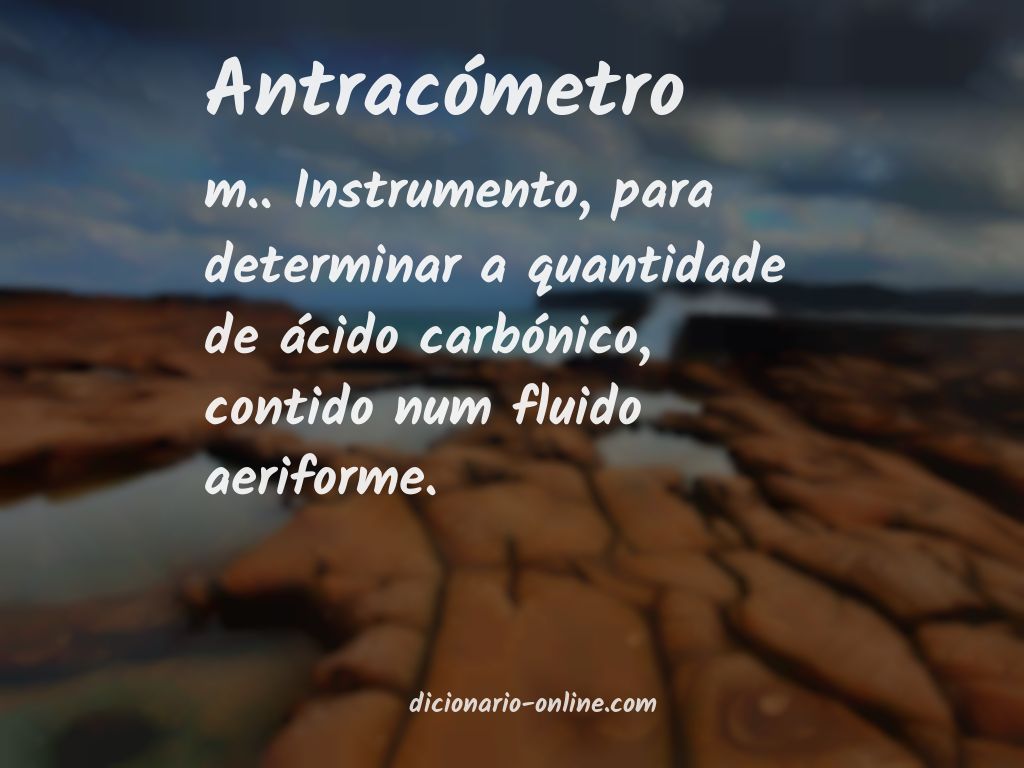 Significado de antracómetro