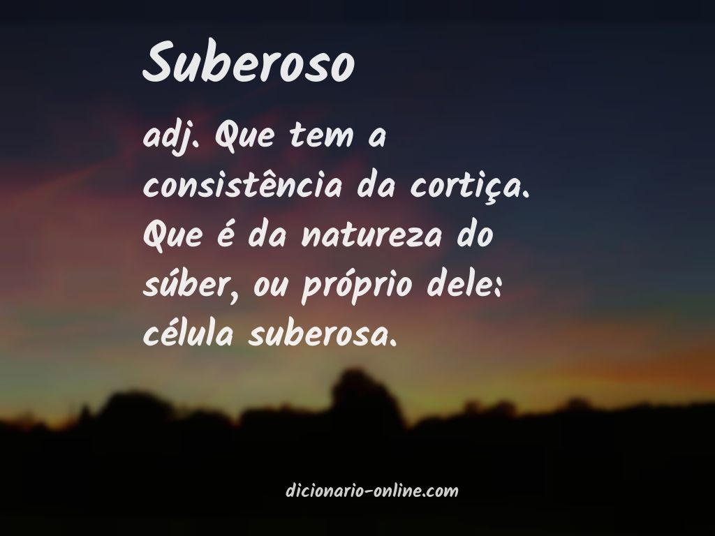 Significado de suberoso