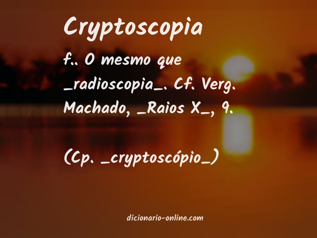 Significado de cryptoscopia