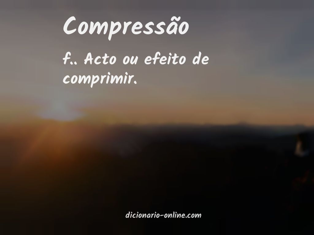 Significado de compressão