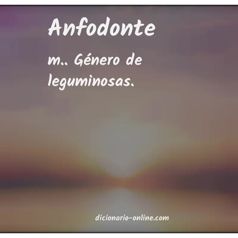 Significado de anfodonte