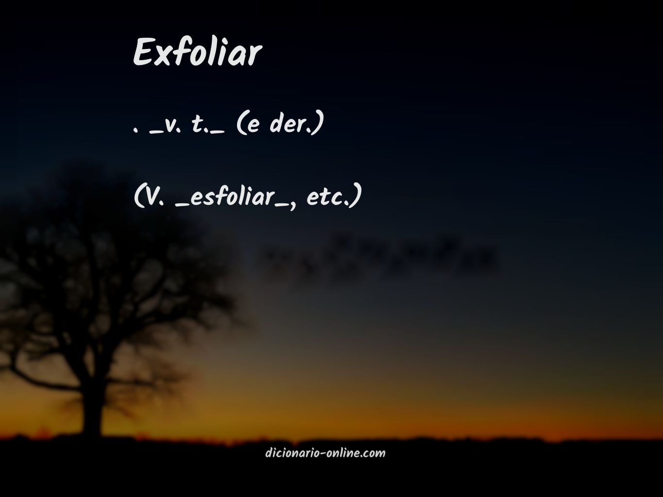 Significado de exfoliar