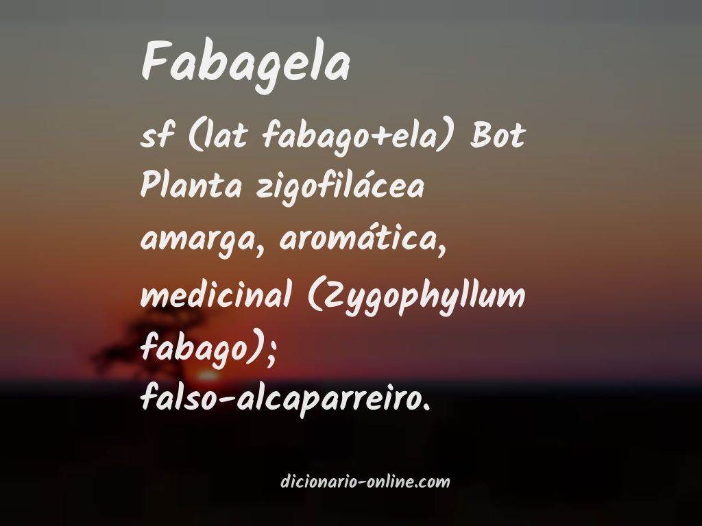 Significado de fabagela