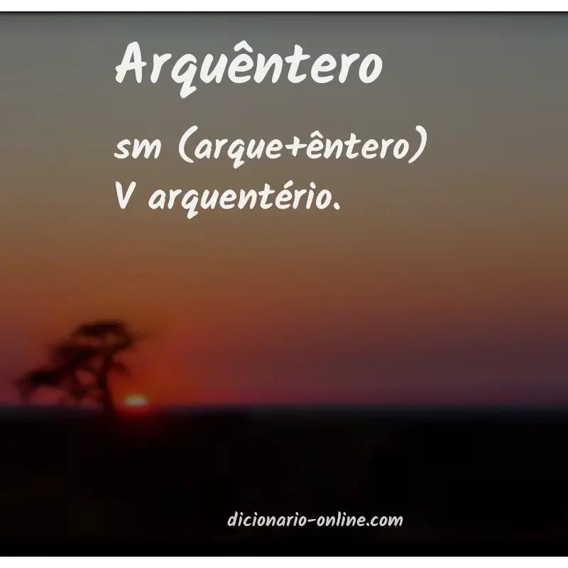 Significado de arquêntero