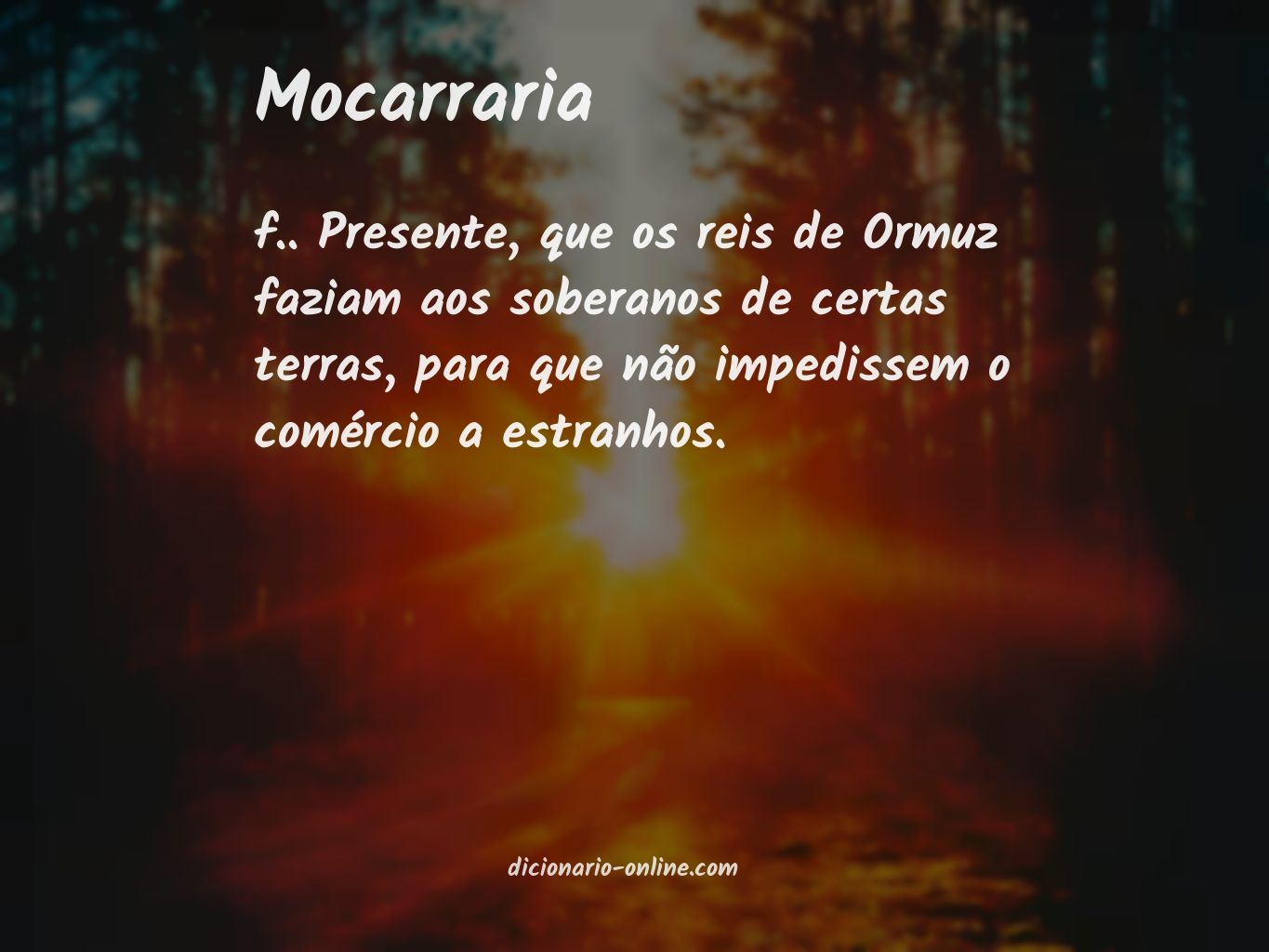 Significado de mocarraria