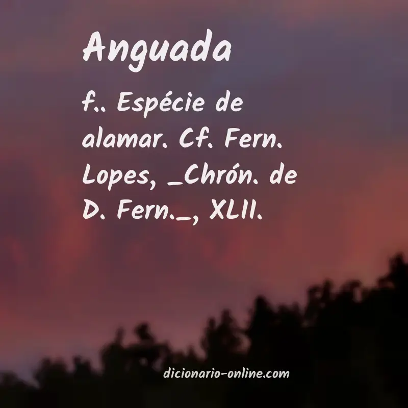 Significado de anguada