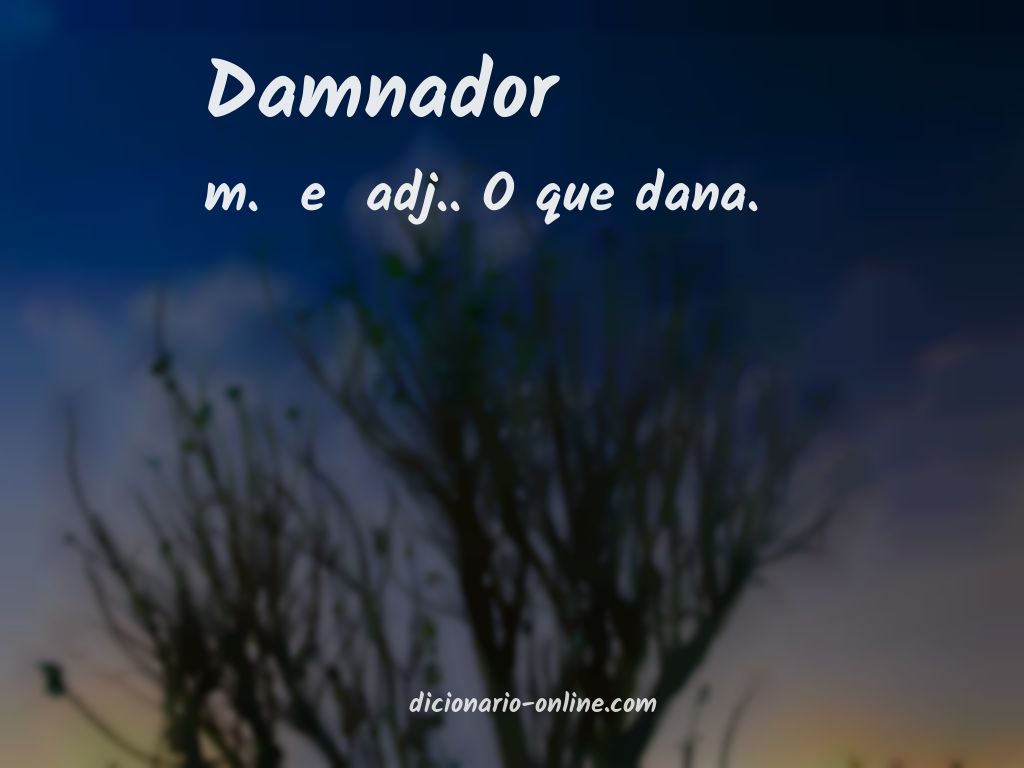 Significado de damnador