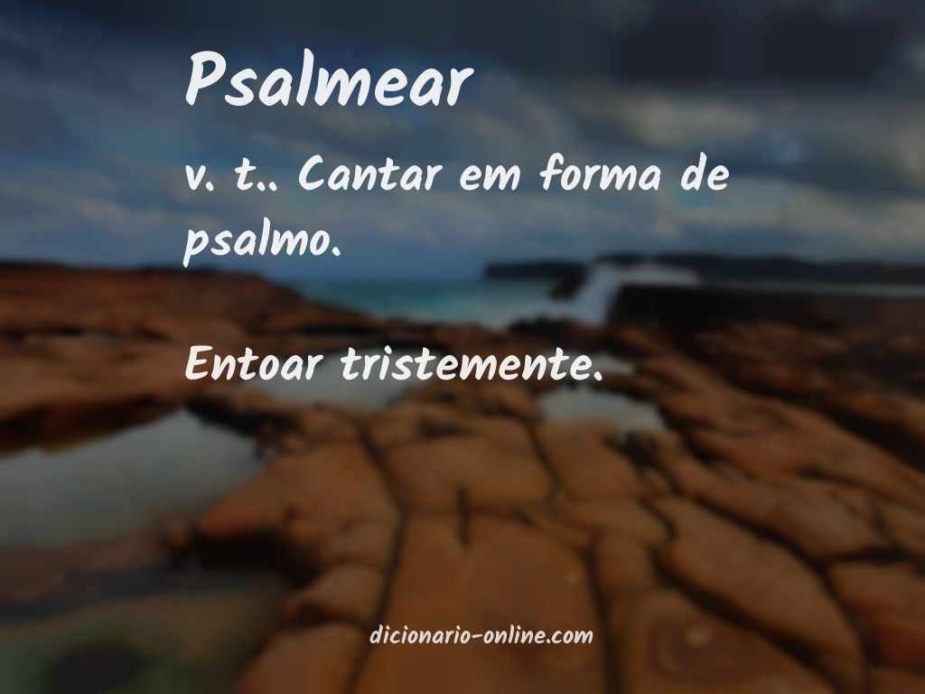 Significado de psalmear