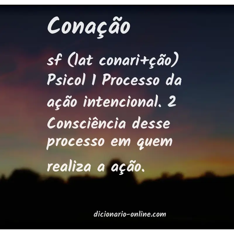 Significado de conação