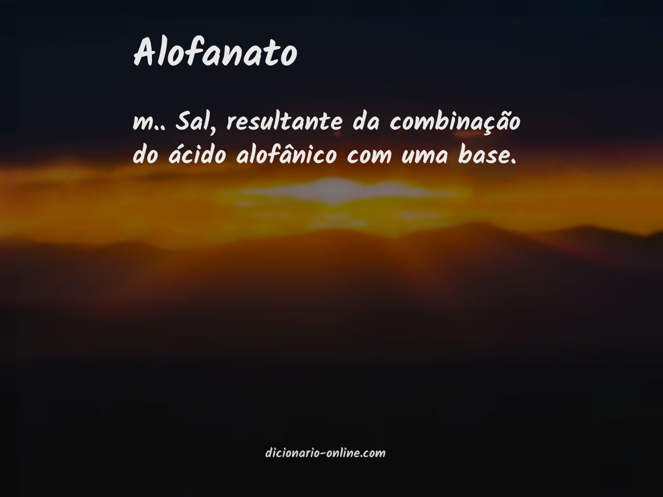 Significado de alofanato