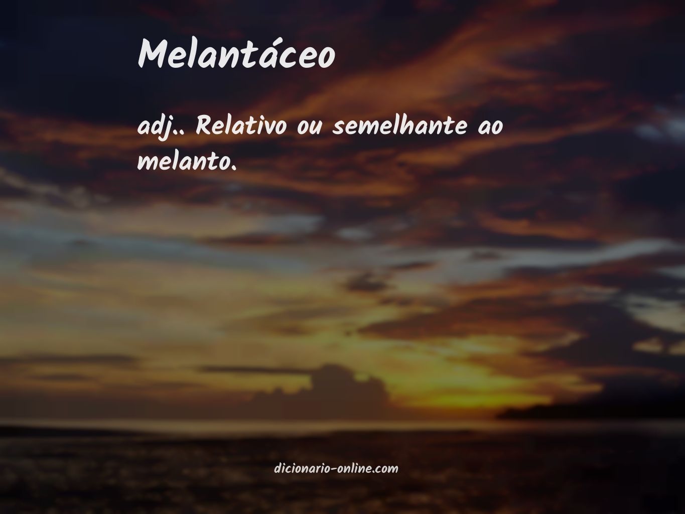 Significado de melantáceo