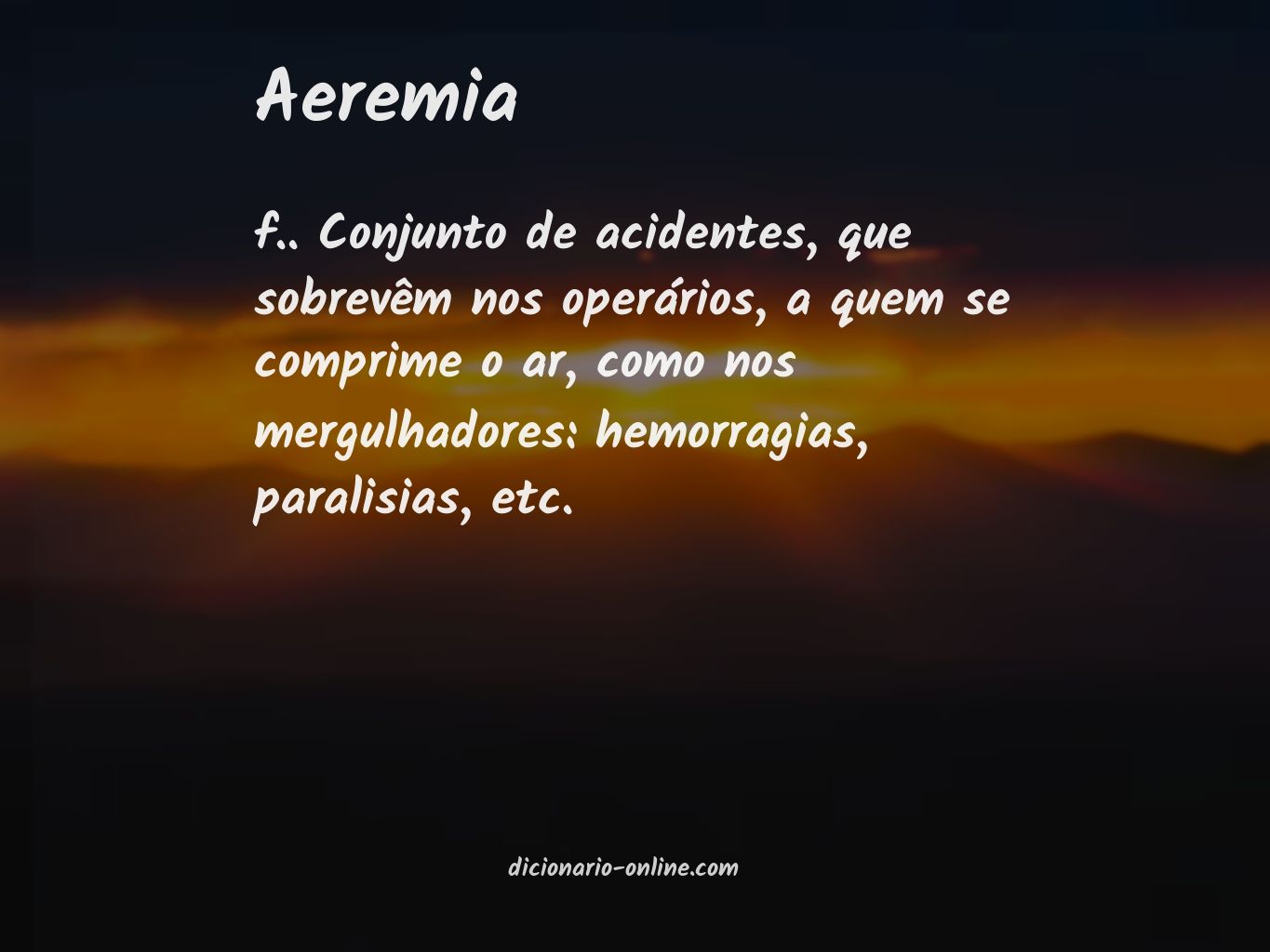 Significado de aeremia