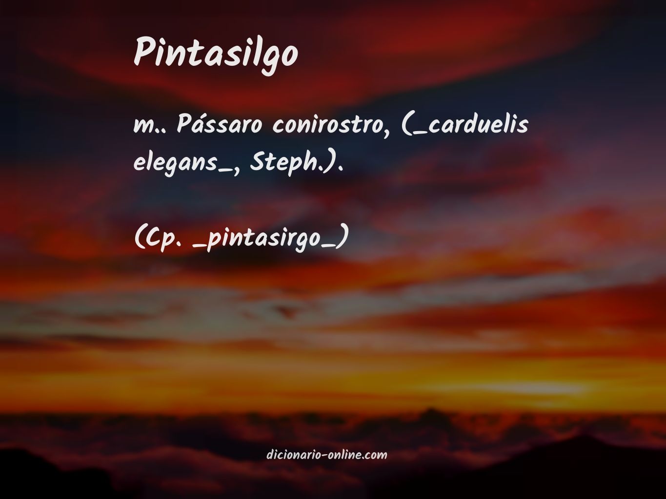 Significado de pintasilgo