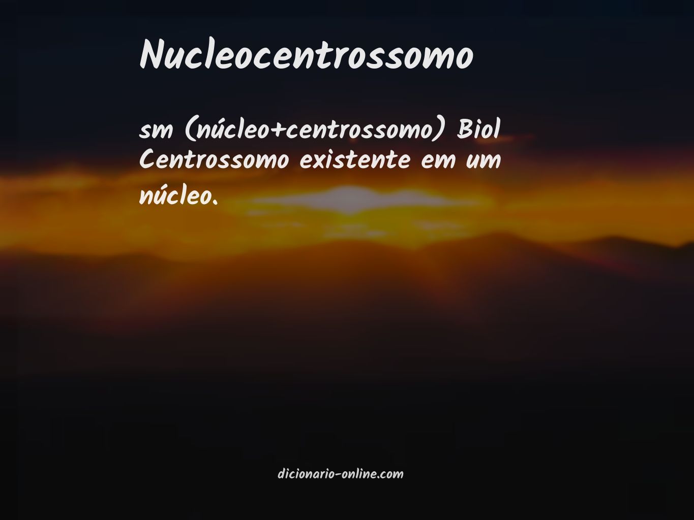 Significado de nucleocentrossomo