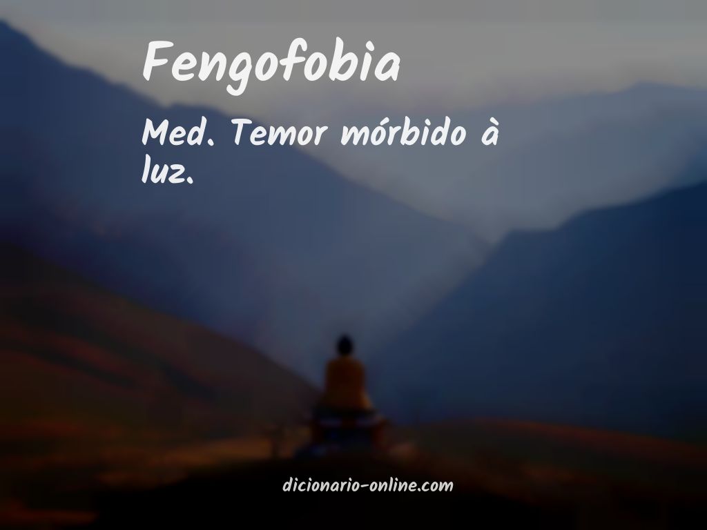 Significado de fengofobia