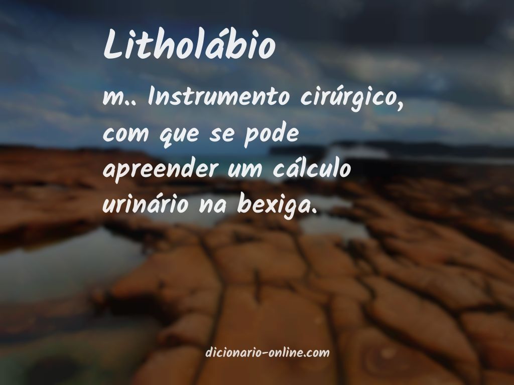 Significado de litholábio