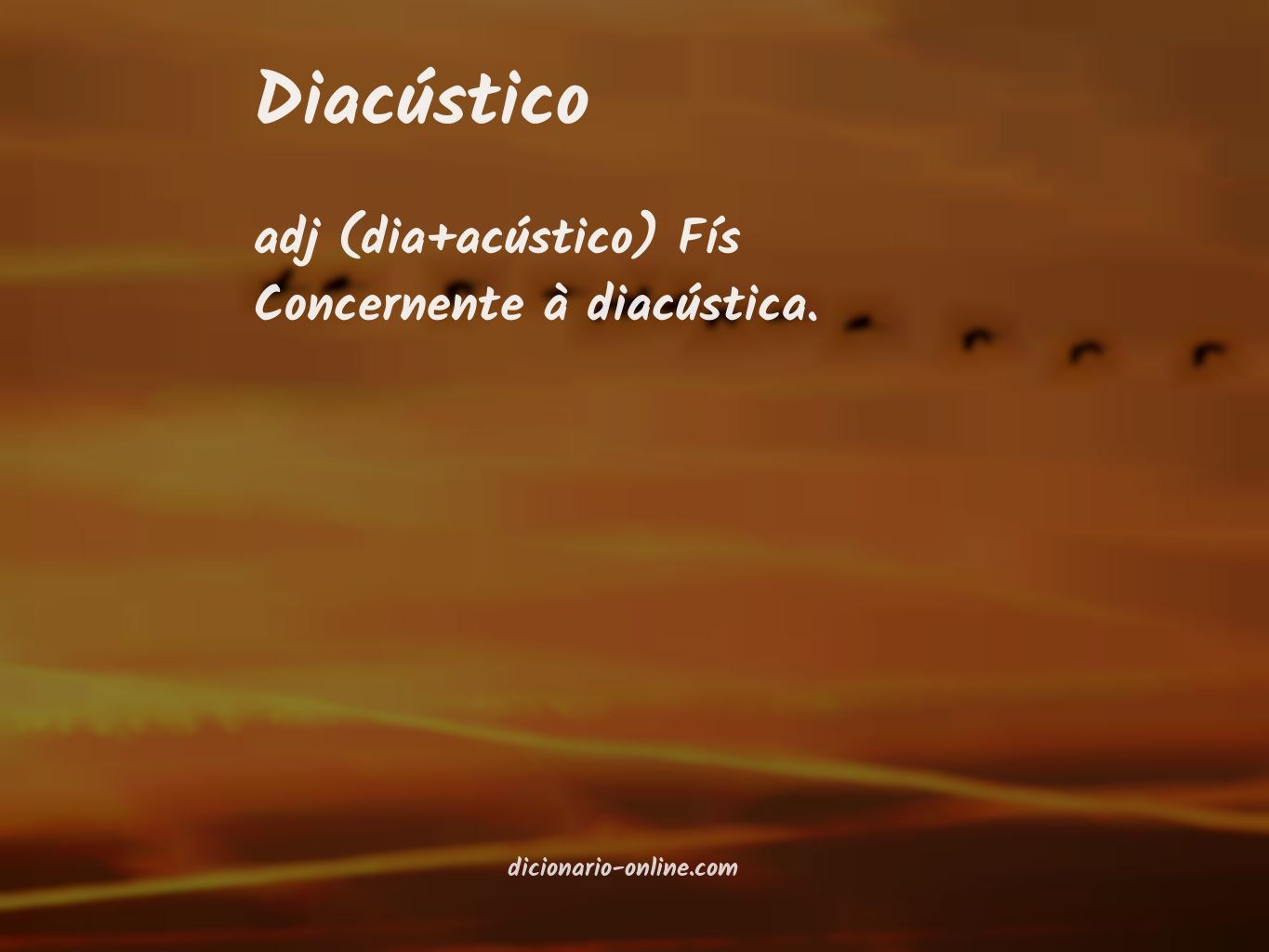 Significado de diacústico