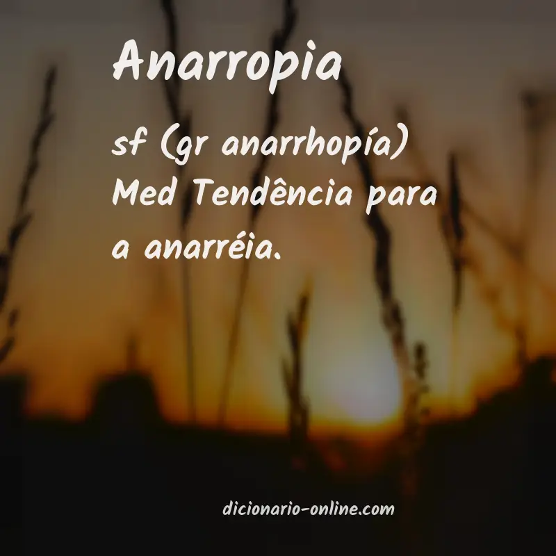 Significado de anarropia