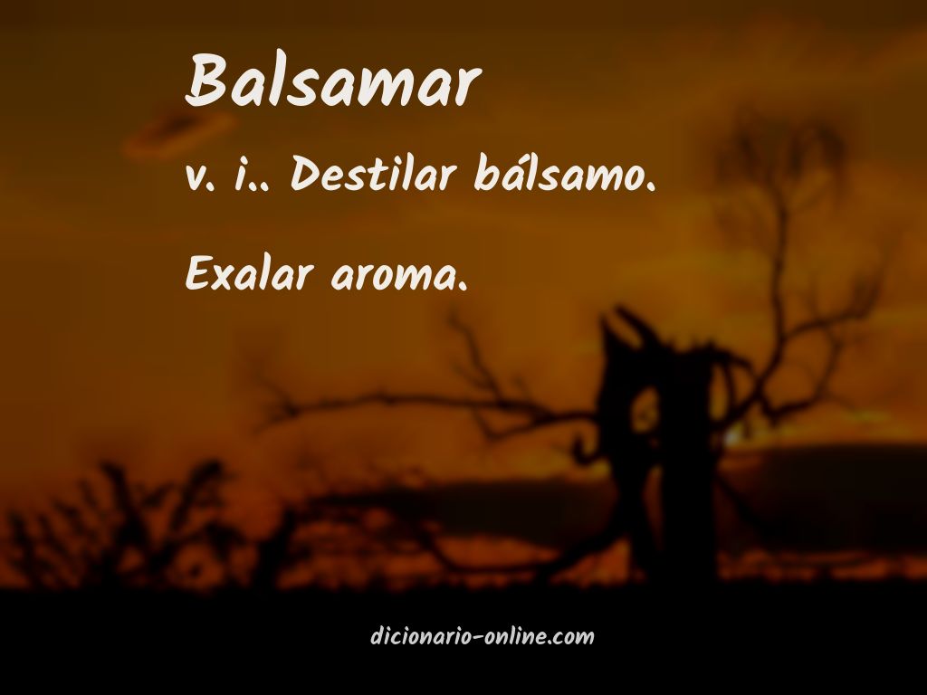 Significado de balsamar