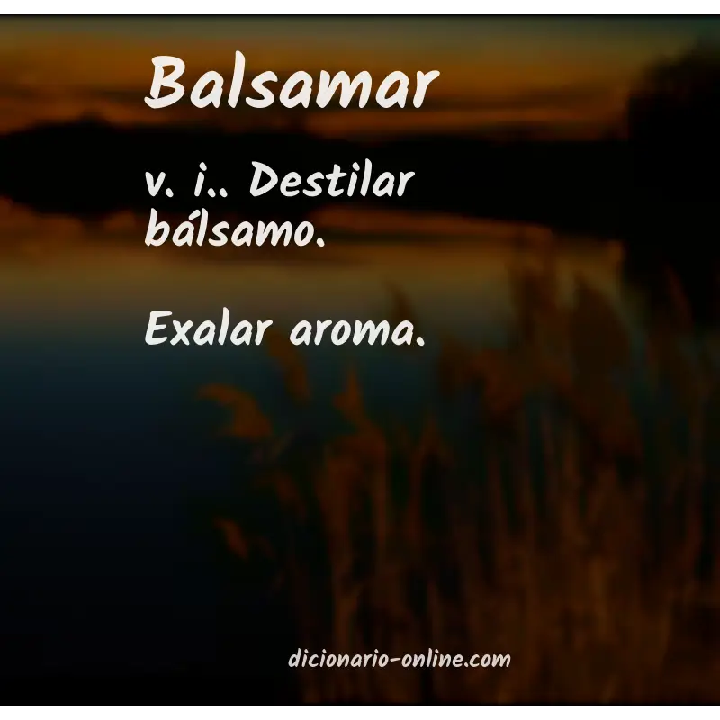 Significado de balsamar