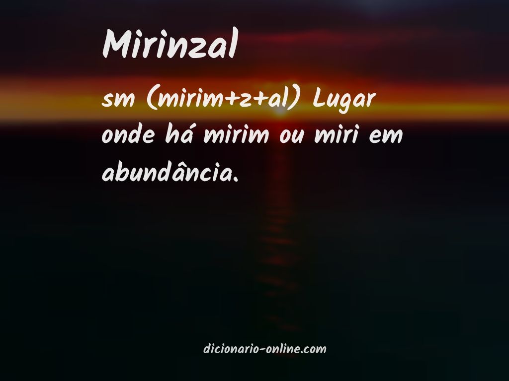 Significado de mirinzal