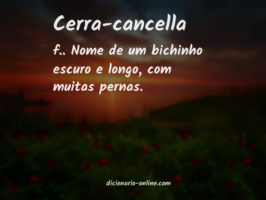 Significado de cerra-cancella