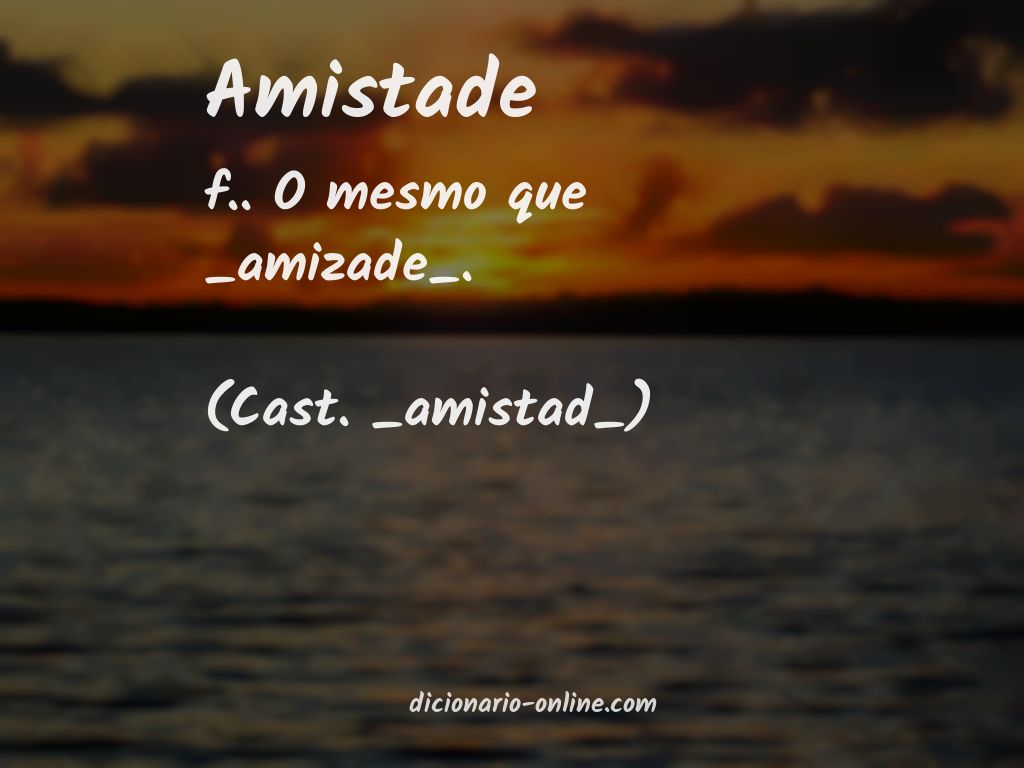 Significado de amistade