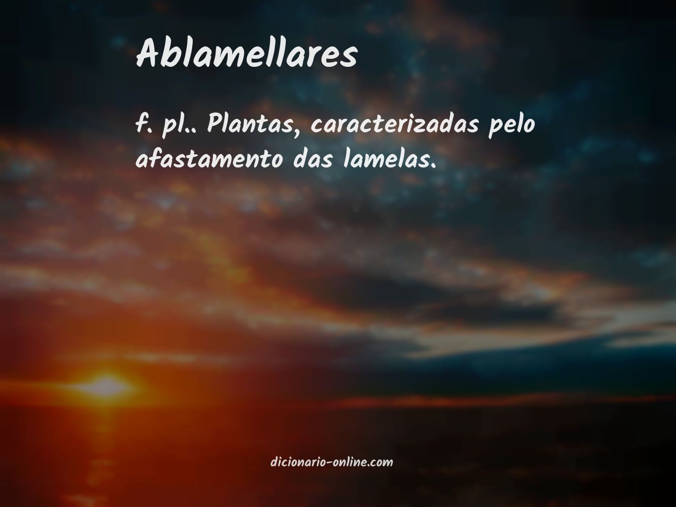 Significado de ablamellares