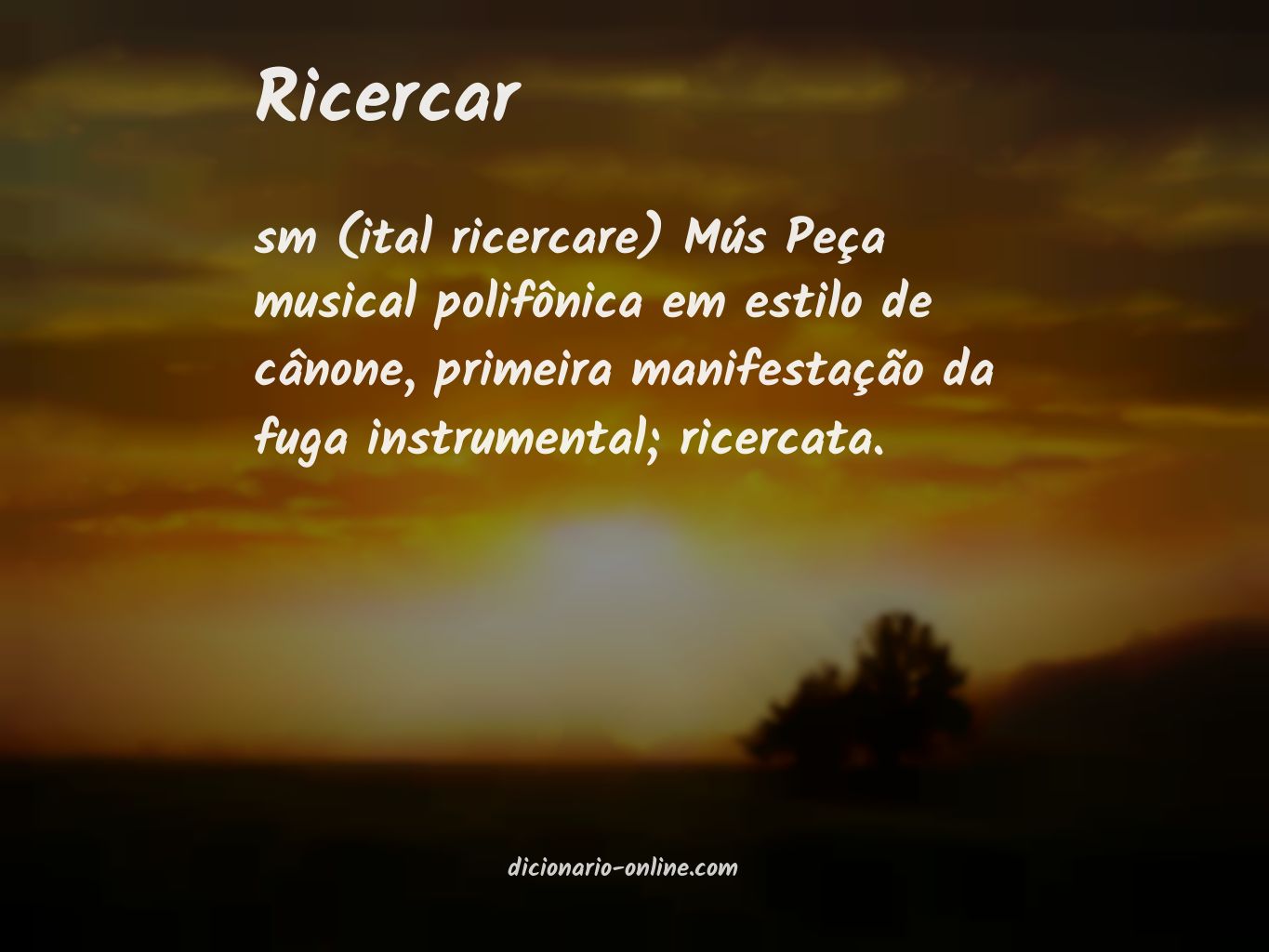 Significado de ricercar