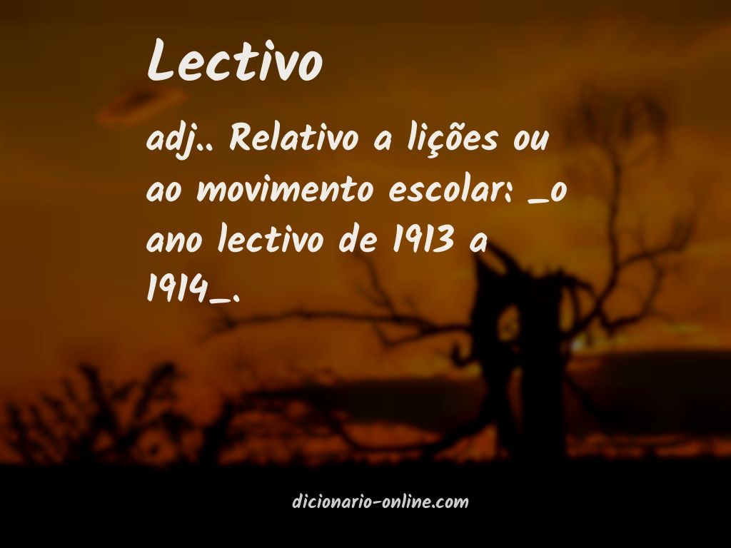 Significado de lectivo