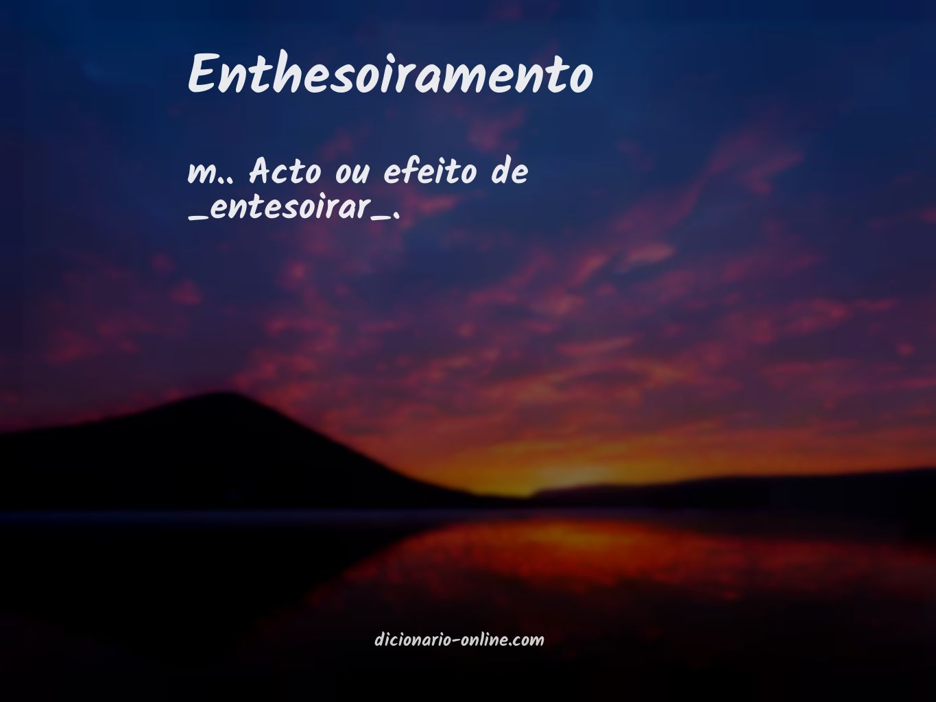 Significado de enthesoiramento