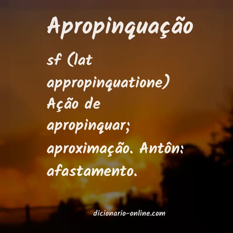 Significado de apropinquação