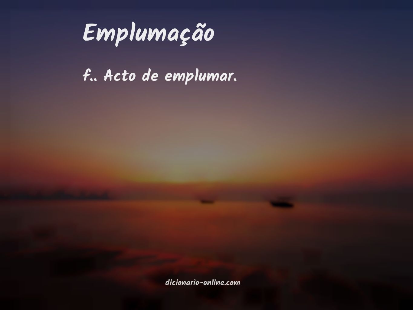 Significado de emplumação