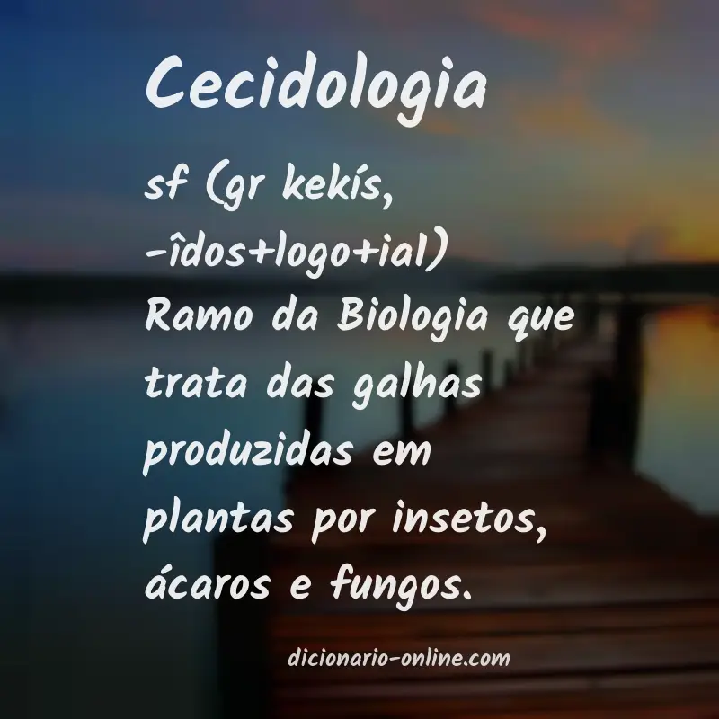 Significado de cecidologia