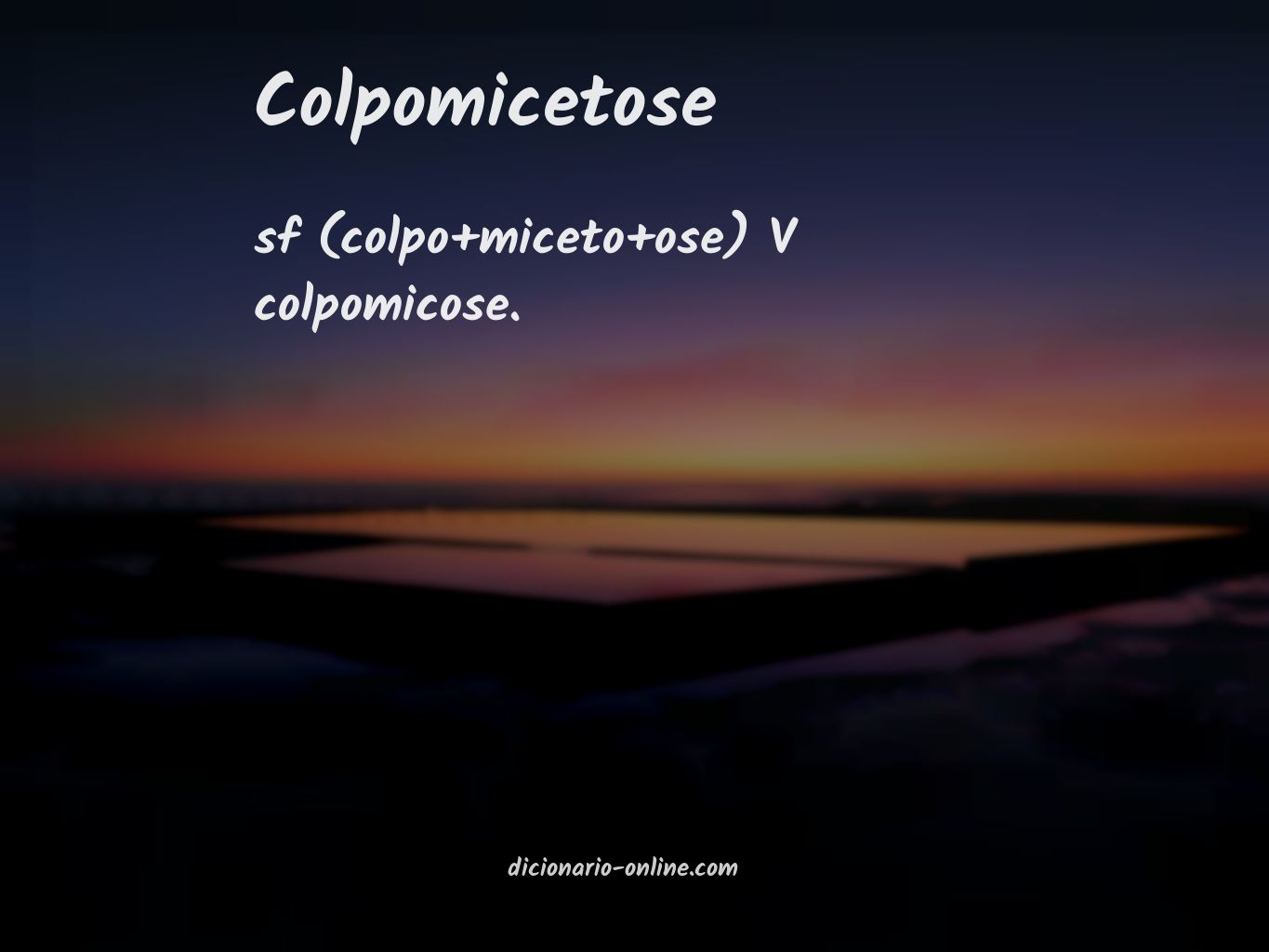 Significado de colpomicetose