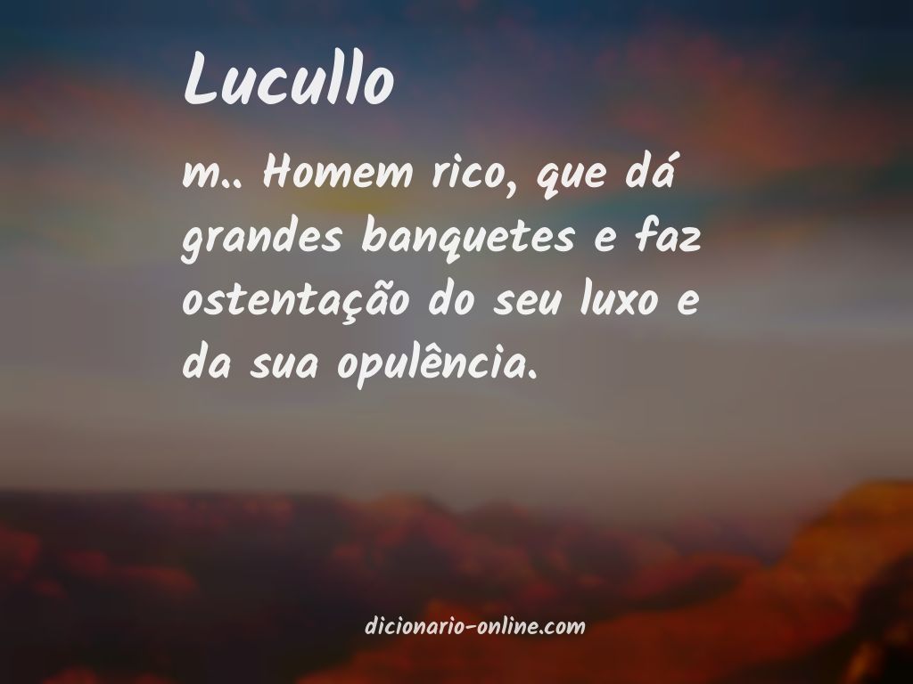 Significado de lucullo