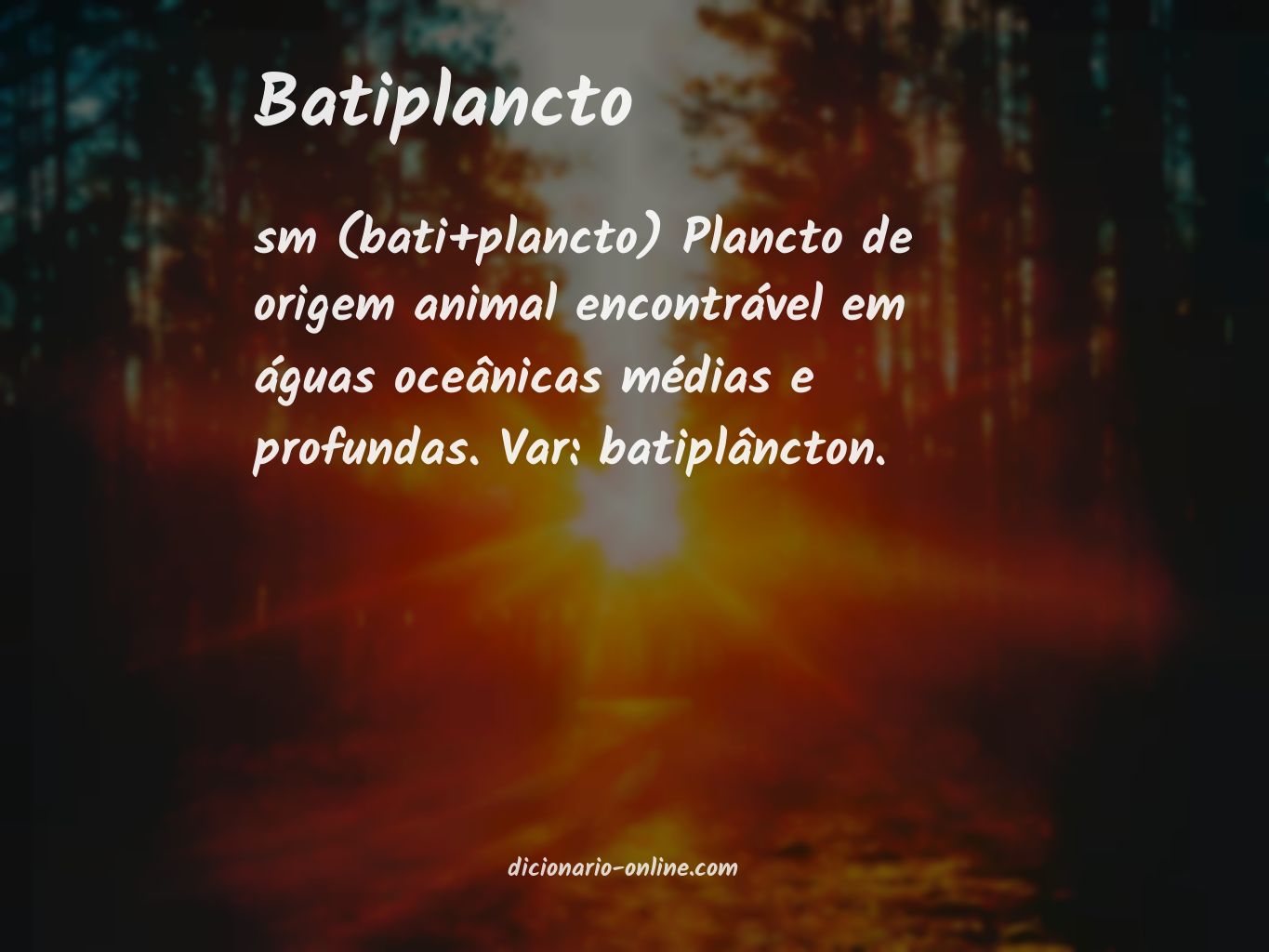 Significado de batiplancto