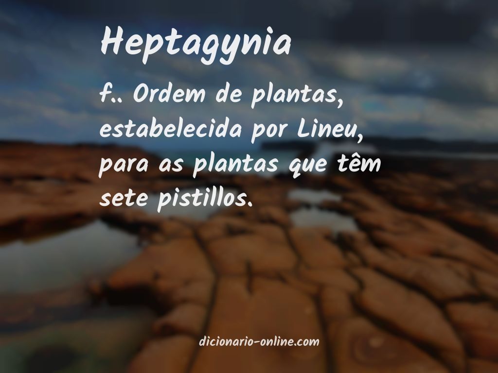 Significado de heptagynia