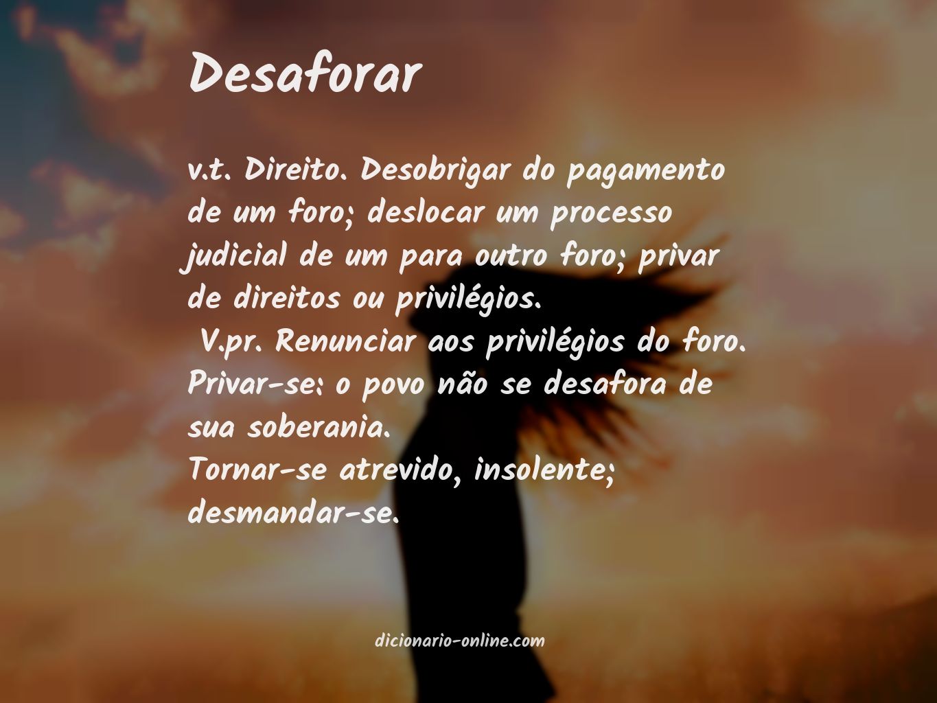 Significado de desaforar