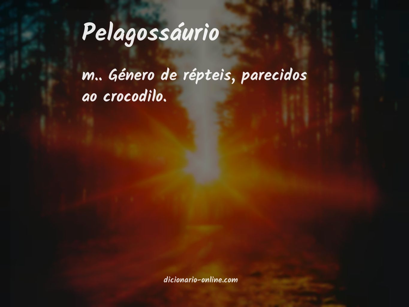 Significado de pelagossáurio