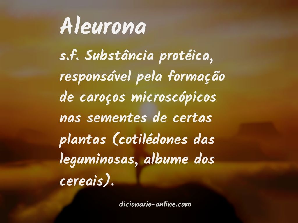 Significado de aleurona