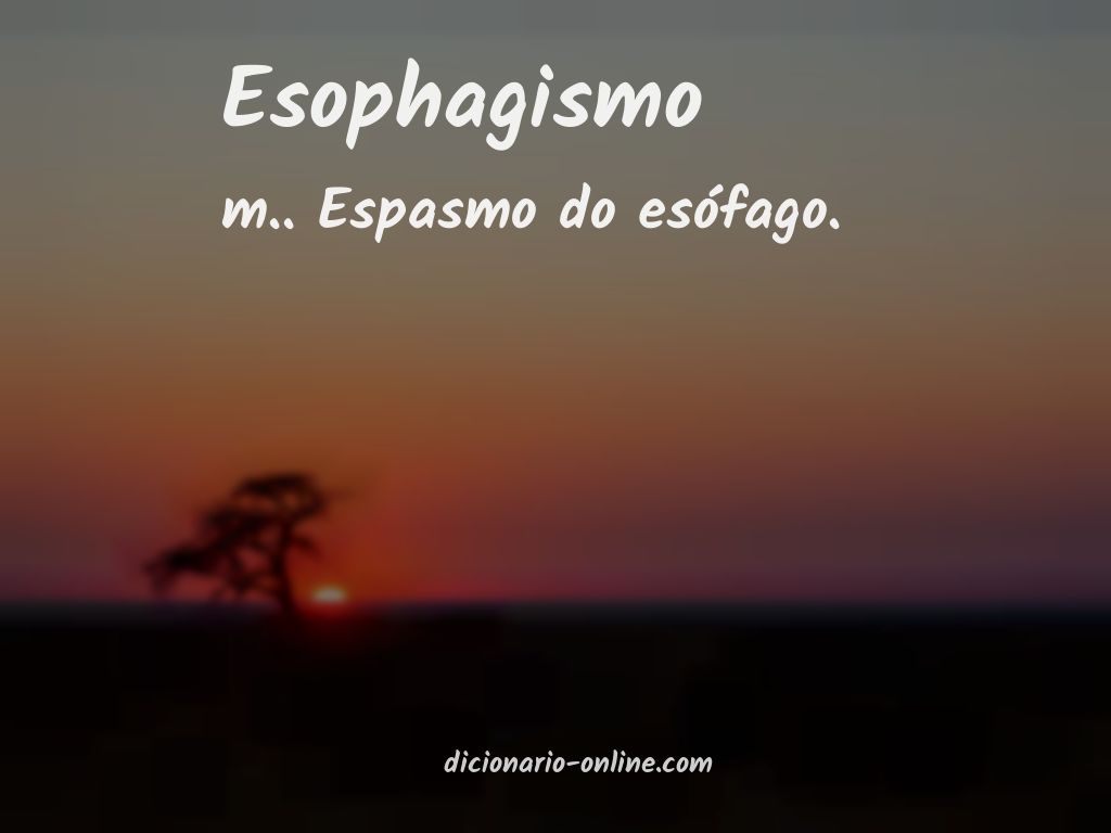 Significado de esophagismo
