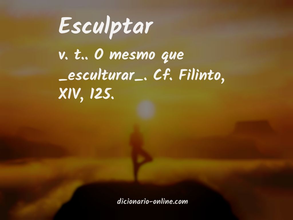 Significado de esculptar