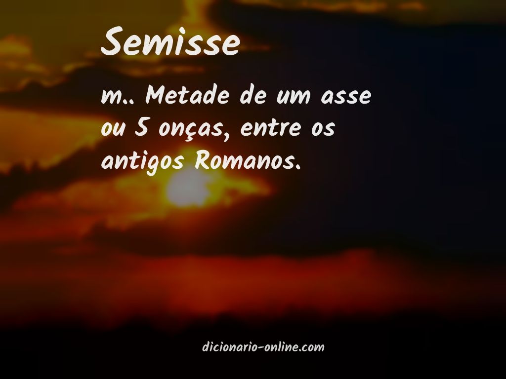 Significado de semisse