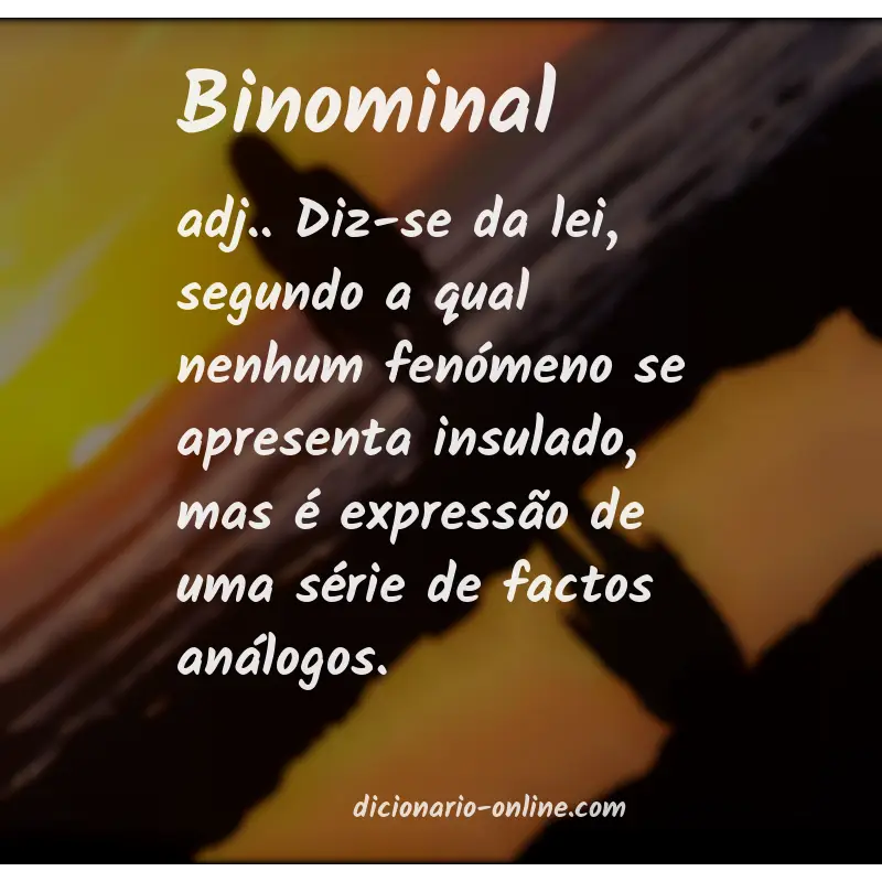 Significado de binominal