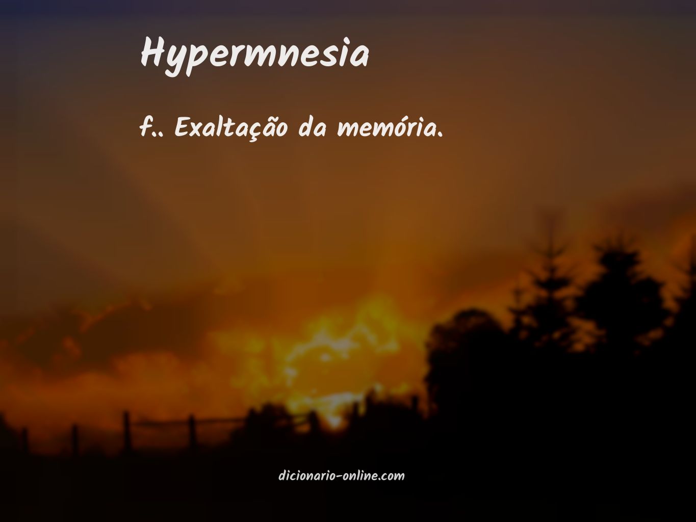 Significado de hypermnesia